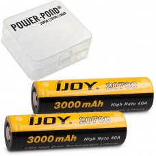 2x iJoy 20700 3,6V - 3,67V 3000mAh 40A Lithium Ionen Akku inkl. Akkubox "POWER-POND"