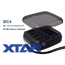 Xtar BC4 – Ladegerät für Li-Ion 1,5V und Ni/MH 1,5V Akkus AA/AAA