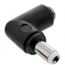 InLine® DC Adapter, 5,5x2,5mm DC Hohlstecker Stecker / Buchse gewinkelt
