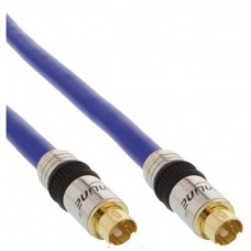 InLine® S-VHS Kabel, PREMIUM, vergoldete Stecker, 4pol mini DIN ST / ST, 2m