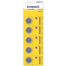 Knopfzelle CR2016 3V Lithium in 5er-Blister ecopack